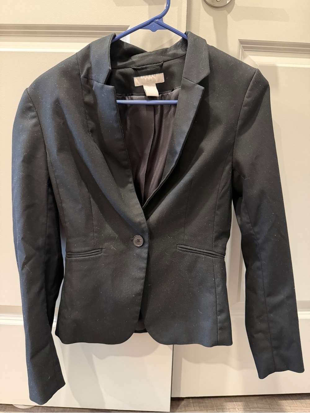 H&M Black Tailored Single-Button Blazer